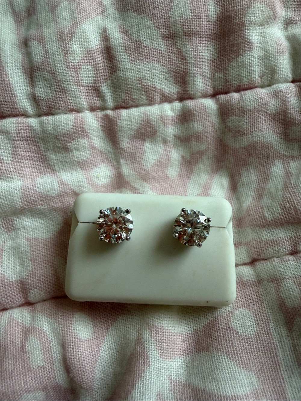 3 ct moissanite silver screw back earrings